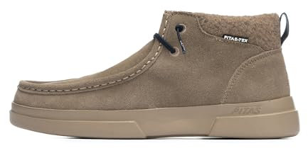 WALK IN PITAS | GARDA | Botas Mujer Casual | Botín Serraje | Bota Urbana de Caña Baja | Botas de Vestir | Botines Bajos Planos | Botín de Invierno | Calzado de PITAS | Taupe 38