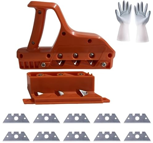 Rabot Placo, Rabot À Main Outil De Coupe Pour Plaques De Plâtre, Rabot À Cutter De Précision, Araseur De Chant À 45° Et 60°,Outil De Coupe Pour Plaques De Plâtre,Avec 10 outils de coupe et gants