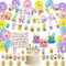 Bubble Tea Birthday Decorations Include Happy Birthday Banner, Balloons, Sticker, Centerpieces, Cake and Cupcake Toppers for Party Supplies