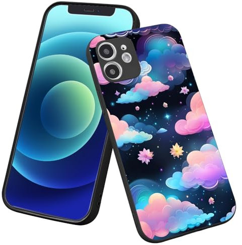 BGZDZDN Rainbow Case for iPhone 14 Pro Max Case, Colored Clouds Pattern Print Design Girl Women with Soft TPU Bumper Case Cover for iPhone 14 Pro Max