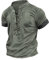 LUNULE T-Shirts Für HerrenActivewear Herren Männer T-Shirt Mittelalter Retro Schnüren Henley Shirt V-Ausschnitt Kurzarm Sweatshirt Hemd Sommer Trainingsshirt