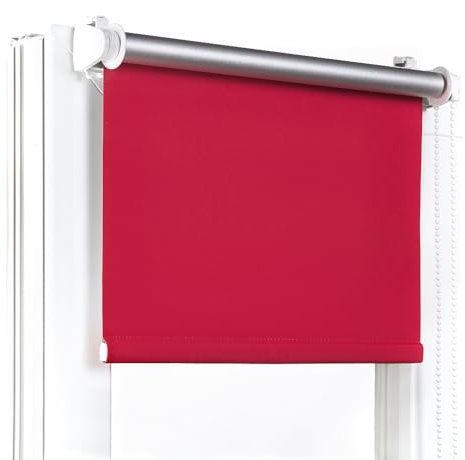 Fenster DEKOR - Rollos Für Fenster Ohne Bohren Rot - Verdunkelungsrollo B80 x H120 cm - Klemmrollo Verdunkelung - Fensterrollo Für Balkontüren - Verdunklungsrollo Leicht Zu Installieren - Klemmfix