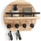 Nekon Porte-clés mural – Décoration murale d'appartement de 24 cm avec étagère et 8 crochets à clés, porte-clés circulaire en bois pour décoration d'intérieur (bois)