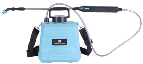 Pulverizador eléctrico – Pulverizador eléctrico recargable por USB | Pulverizador eléctrico portátil | Pulverizador de 5 litros con correa de hombro ajustable | Pulverizador con 3 boquillas de niebla