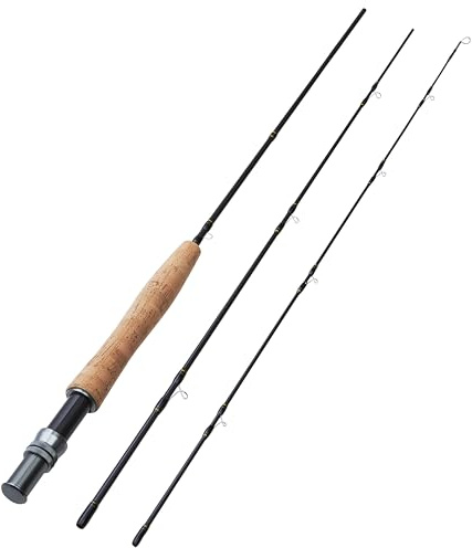 Bigchub 3-Piece Portable Carbon Fiber Fly Fishing Rod, 6 ft, 0/1wt, Fast Action, Lightweight for Freshwater Stream Travel