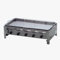 Profi Gasgrill 5-flammig 20 KW mit Stahlpfanne | Gastrogrill | Gasbräter | Gastrobräter | Piezo-Zünder | 5 Gasbrenner Gasregler stufenlos regelbar | Edelstahl | inkl. Gasschlauch & Druckminderer