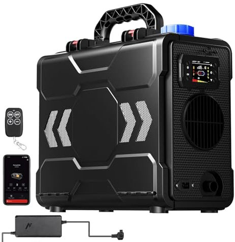 12V Portable Diesel Heater, 6L Fuel Tank Toolbox 2 Diesel Air Heater 8KW All-in-One Parking Heater, Car Heater with Bluetooth APP Control for Car Trucks RV Motor-Homes and camper