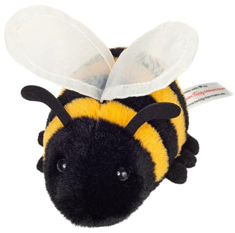 Teddy Hermann 92663 Biene 11 cm, Kuscheltier, Plüschtier mit recycelter Füllung