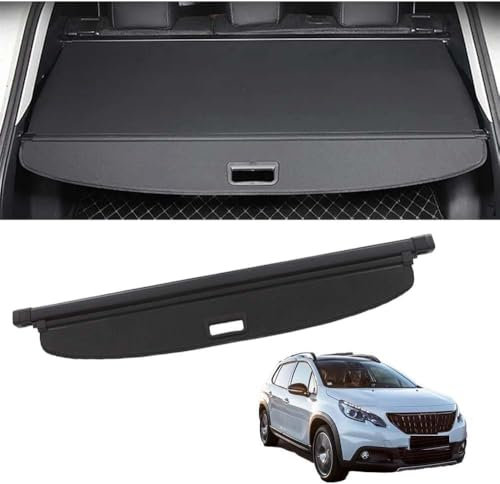 GuGuoZZ Auto Einziehbare Hintere Kofferraum Hutablage Für Peugeot 2008 I (Facelift 2016) 2016 Hintere Kofferraum Hutablage wasserdichte Schattenschutz