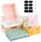 XIEJ 6 Stück Klappbox Klein, Mehrfarbig Mini Klappkiste, Kunststoff Klappboxen Faltbar Stabil, Tragbare Klappkorb, 15 x 10 x 5,8cm Aufbewahrungskiste für Zuhause, Klassenzimmer, Büro
