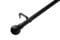 Lister Cartwright 19 mm Extendable Metal Curtain Poles (Obsidian Black Ball Finial, 70-120 cm)