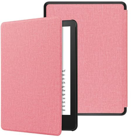 TOKILO Hülle für 7 Zoll Paper-White (12. Generation - 2024) und Colorsoft Signature Edition 2024, Ultradünne Leichte Schutzhülle Hülle mit Auto Sleep/Wake (A1- Rosa)