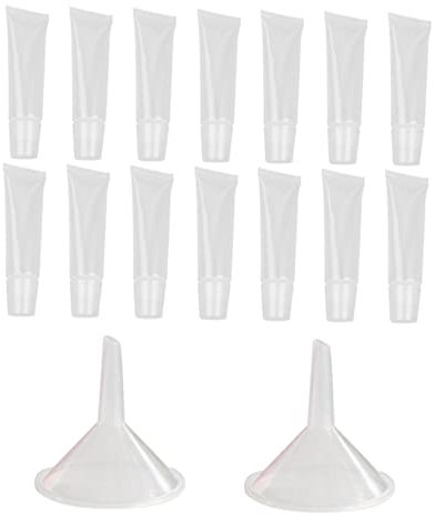 BELLIFFY Transparent Kosmetik Nachfüll-tuben Mit Mittleren Trichtern Weiche Leere Lippenbalsam Und Lipgloss Behälter Auslaufsicher Wiederverwendbar Zum Selbermachen Und Auffüllen