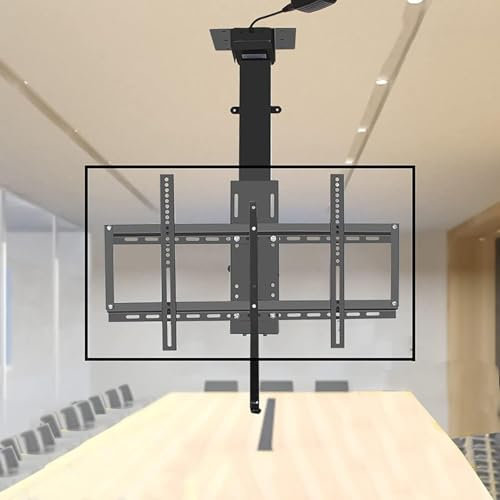 KJoBDwz Telescopic TV Bracket Motorized Tv Mount - Adjustable Ceiling TV Mount Bracket - Profile Electric TV Wall Mount, Fits Most 26-70 Inch TVs folding tv mount