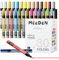 MEEDEN Artist 30 Colors Acrylic Paint Markers - 3X Visible Large Capacity Acrylic Paint Pens with Upgraded Nylon Tips, Quick Dry Marker Pens for Rock Painting, Wood, Canvas, Stones, Glass, Fabric