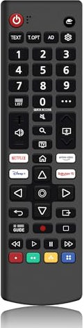 Universal Remote Control for LG Smart TV Remote, Compatible with All LG Models, Replacement Remote for LG Smart TVs with Netflix, Prime Video, Disy, Rakuten TV Shortcuts Key