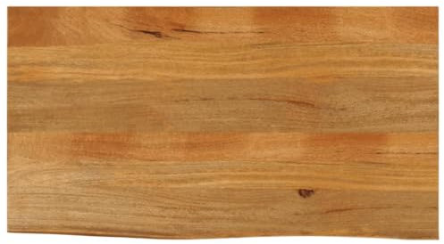 Myheimly Tischplatte, Holzplatte mit Baumkante, Massivholzplatte für Esstisch Couchtisch, Ersatztischplatte, Eiche,massives Mangoholz,100 x 60 x 2.5 cm