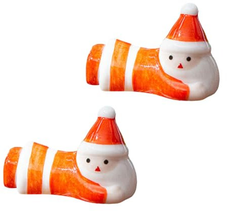 ABOOFAN 2stücke Essstäbchenhalter Aus Keramik Kreativ Für Löffel Und Gabeln Geeignet Für Weihnachts-feiern Hotels Und Restaurants Rot
