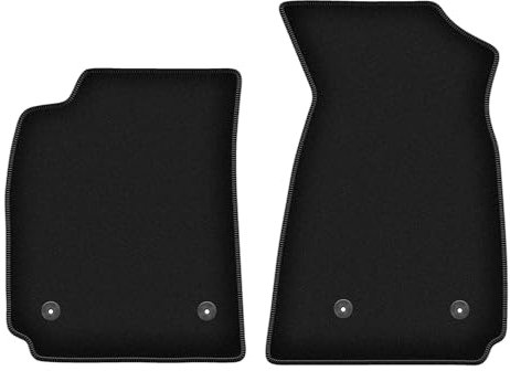 Wielganizator Velours Vorne Fußmatten passend für Audi A4 B5 FL (1999-2001) | Qualität: Basic - Genaue Passform, rutschfeste Untregrund 2-teilig - Schwarz