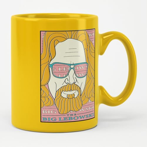The Big Lebowski Offizielles Lizenzprodukt DUDE Kaffeebecher (Gelb)