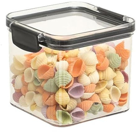 700ml Clear Airtight Food Storage Container – BPA-Free Plastic Box with Locking Clip Lid – Stackable, Leakproof Kitchen Pantry Organizer – Ideal for Snacks, Dry Goods, Meal Prep, Home & Office Use