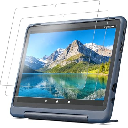 ATJTYSX 2 Stück Displayschutzglas für Fire HD 10 Kids Pro, 9H Gehärtete Glasfolie,Kratzfest&Splitterfrei,Passgenau für Fire HD 10 Kids Tablet, Ultraklare Optik