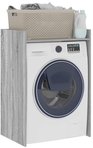 vidaXL Waschmaschinen-Schrank Graues Sonoma 67,5 x 48 x 97 cm, Badezimmer, Rechteckig, Modern, Langlebig, Viel Stauraum, zum Organisieren, Stilvoll, Flexible Designs, Effiziente Raumnutzung