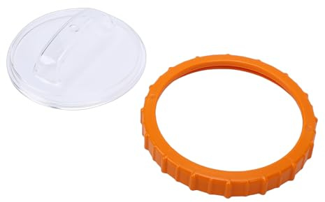 Picysa P07018 Écrou orange P07019 Couvercle transparent Couvercle de pompe de filtre à sable Accessoire de rechange pour filtre à sable de piscine Tête de valve avec construction en plastique robuste