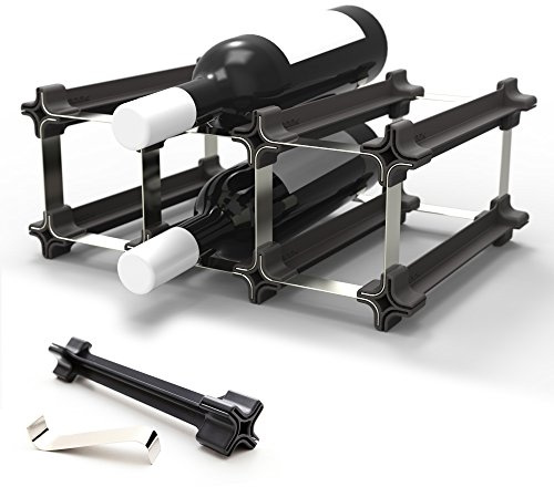 UMBRELLA® Weinregal stapelbar 3er Starter Kit bis zu 6 Flaschen – modulares Flaschenregal/Weinflaschenhalter, flexibel erweiterbar, platzsparendes Stecksystem aus Australien für Küche,Schrank,Nische