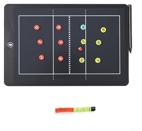 Generisch Elektronisches Taktikboard LCD-Display Magnetsteine Trainingsplaner Lösch- und Sperrfunktion für Fußball Basketball Handball Volleyball Eishockey Badminton für Coach Strategie(Volleyball)