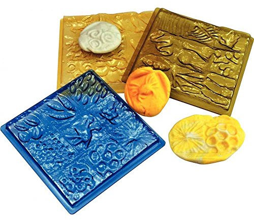 PEBEO XXL Schutzhülle Modell Coastline 4 Jars 250 g + 6 Impressum Teller, Ton, Mehrfarbig, 11 x 27,5 x 21 cm