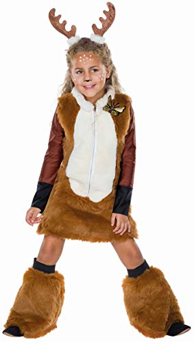 Mottoland Kinder Kostüm REH Rehkitz Rentier Feline Kleid braun Fasching Karneval (116)
