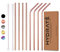 HYDRATE Stainless Steel Straws - Reusable, Eco Friendly - BPA Free Metal Straw - Many Colour Options (8 Pack, Rose Gold)