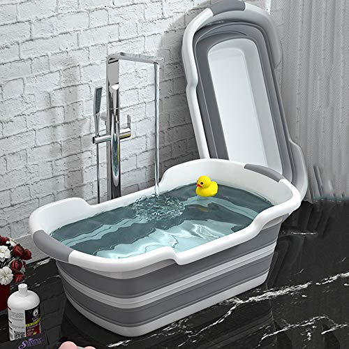 zoujun Silikon-Haustier-Badewanne, die rutschfeste Badewanne-Sicherheits-Katzen-Hundebadewanne faltet