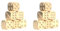 LIOOBO 10 stücke Messing würfelt reinem Kupfer Feste würfel manuelle polierung Mahjong glücksspiel würfel 15x15x15mm