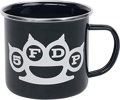 Five Finger Death Punch Tasse Knuckles Logo Emaille Becher Kaffeetasse Trinkbecher Mug Kaffeebecher emailliert