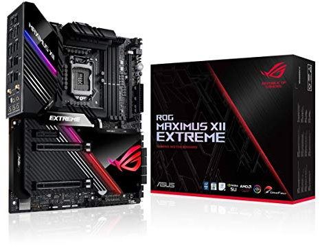 ASUS ROG Maximus XII Extreme Z490 (WiFi 6) LGA 1200 (Intel 10th Gen) EATX Gaming Motherboard (16 Leistungsstufen, 10 G & Intel 2,5 G LAN, Lüfterverlängerungskarte & ThunderboltEX 3-TR Karte, 2 Zoll