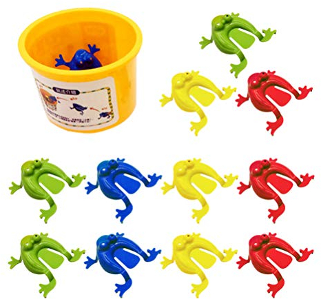 TOYANDONA 12 Pièces Jouets Sautants Marionnette Animal Saut Grenouille Jouets Grenouille Saut Jouet Modèle Animal Jouet Enfants De Sport Jeux d'enfants Drôles Accessoires De
