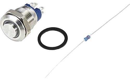 TRU COMPONENTS TC-9219012 Druckschalter, 48 V/AC 2 A, 1 x Aus/(On) mit Rückruf RGB IP67, 1 Stück