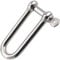 OPIOL QUALITY® Schäkel Lang Form Ø 8 mm aus Edelstahl A4 V4A (5 Stück) Rundschäkel Verbinder Drehschäkel D-Schäkel Augenbolzen Drahtseil Seil Boot Säurebeständig Lange