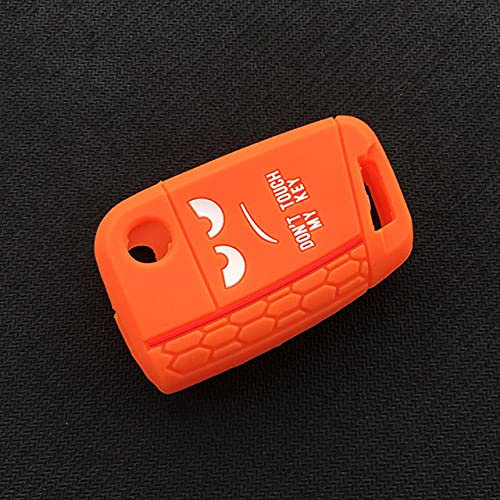 YJADHU Porte-clés pour Hommes, Porte-clés de Voiture, pour Volkswagen Golf 7 mk7 Seat Ibiza Leon FR 2 Altea Aztec Skoda Octavia, Orange