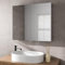 Artis® 800 x 700mm Bathroom Mirror Cabinet Storage Wall Mounted Cupboard Ready Assembled Unit Double Mirrored Door, Stainless Steel