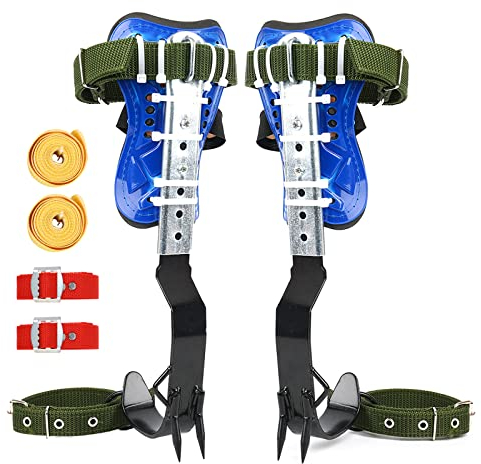 AYYDS Baumklettern Spike 304 Edelstahl, Upgraded Baumsteigeisen Klettern Bäume Artefakt, Höhen Verstellbar Tree Climbing Spike, Rutschfestes Baumklettern Ausrüstung Set, Baumkletterwerkzeug