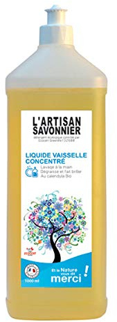 L'Artisan Savonnier Entretien - Lot de 2 liquides vaisselle concentrés 1L - Vendu par unité