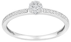 JC Trauringe Damenring Solitär-Ring 585 Weißgold Verlobungsring mit Diamanten Vorsteckring 110 016BR6 (53 (Ø 16,9 mm), 0.16)