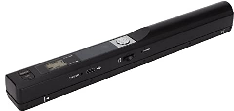 Tragbarer Scanner, A4-Dokumentenscanner mit 900 DPI, Auswahl des JPEG-PDF-Formats für Fotoskriptbilder, Quittungen, Bücher, Hochladen von Bildern auf Den Computer, SD-Karte Unterstützt,(Schwarz)