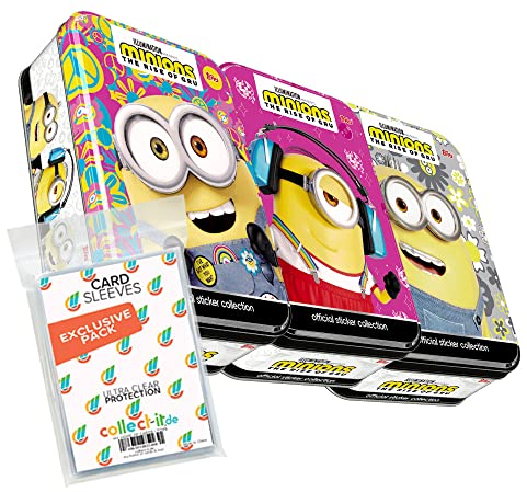 collect-it.de MY HOME OF CARDS + TOYS Exclusive Storage Cases in Bundle with Minions - Looking for the Mini Boss - Collectible Stickers - All 3 Different Tin Boxes