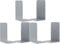 3 Paare Buchstützen, Buchstützen Metall Buchständer Bookends rutschfeste Buchstützen Book Holder für Schule, Zuhause, Büro, Bibliothek Bücherhalter, Grau