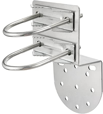 Bingfu Antenna Pole Mount Bracket to Wall Mast Clamp Anti-Rust Hardware Accessories Bracket Holder for Outdoor Home Antenna Pole Holder/Mount Kits