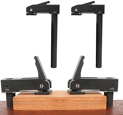 Verlängerte Version Holzbearbeitung Halt Schnell Halt Bank Hundeklemme Desktop Schnell Acting Hold Down Klemme Verstellbare Schnell Fixed Clip Aluminiumlegierung für 20 mm Hundeloch